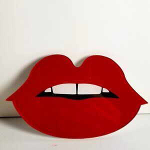 Sexy Red Lips Compact mirror, perfect for any pocket or phone wallet, flat